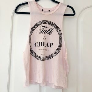 Graphic Baby Pink Muscle Tee